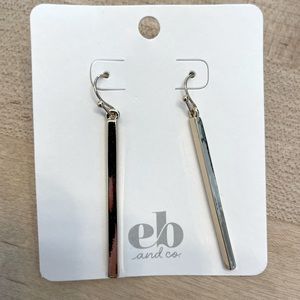 NEW Eb and Co. Gold Plated Bar Earrings